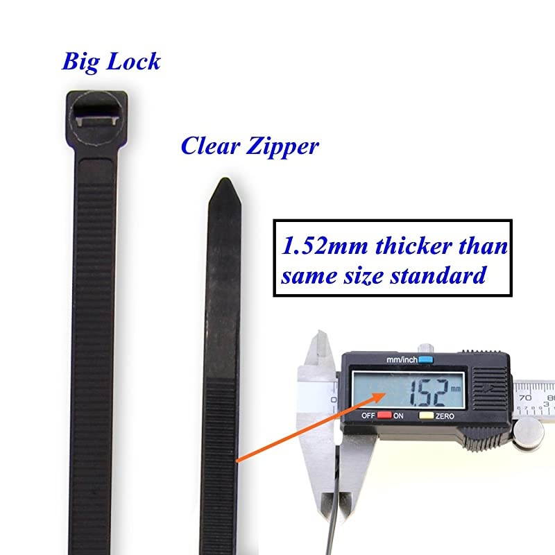 Wide 18 Inch Nylon Zip Cable Ties-Large 120LB Tensile Strength-Heavy Duty Industrial Durable Strong Cable Ties- 50 Pack - Indoor Outdoor Garden Ties Use(18",120LB, Black, UV Resistant)