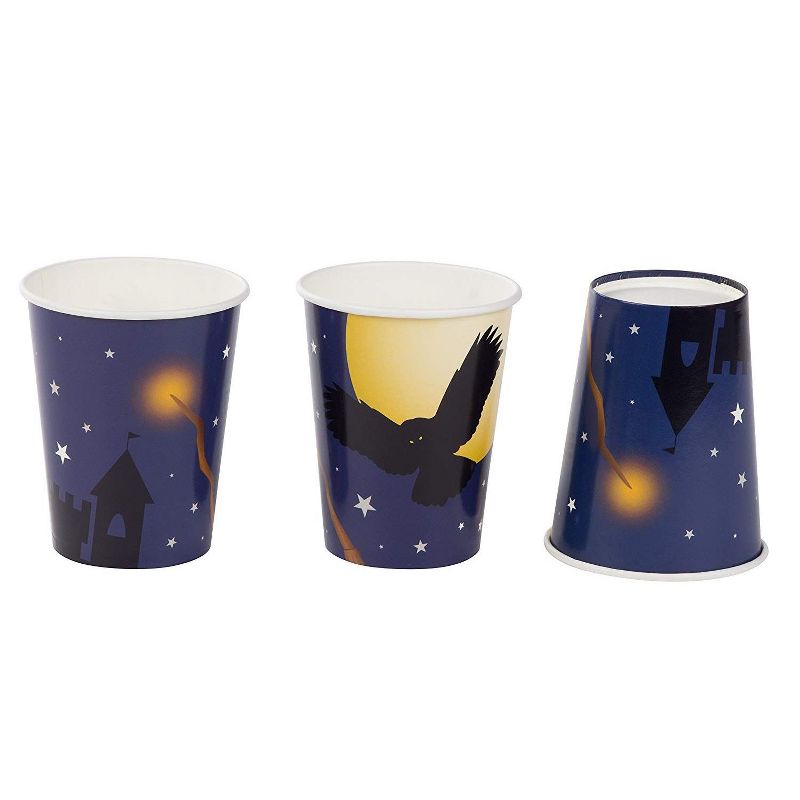 Blue Panda 144 Piece Halloween Disposable Party Dinnerware Pack Serves 24 - Plates, Napkins, Cups & Cutlery