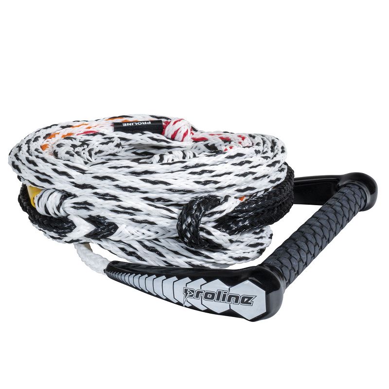 CWB Connelly Proline LG Wakesurf Rope with 13 Inch Floating Handle and 75 Foot Sturdy Poly E Mainline with 3 Foot Removable Sections, White