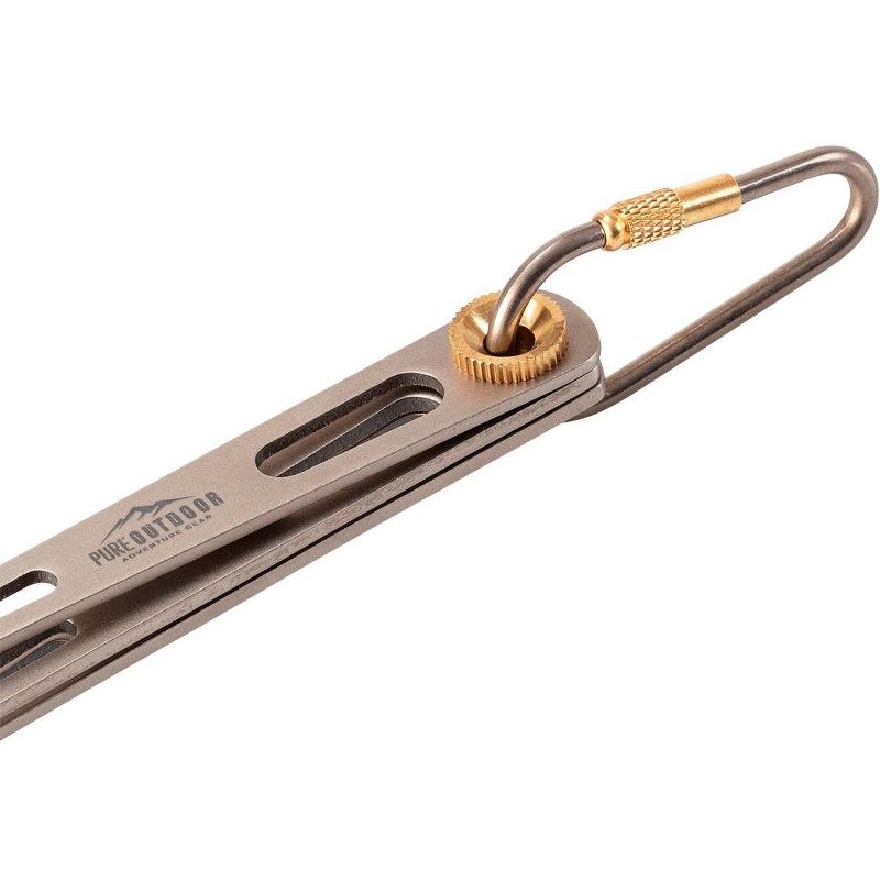 Monoprice Titanium 3-Piece Cutlery Set, Lightweight, Durable, Carabiner Included - Pure Outdoor Collection