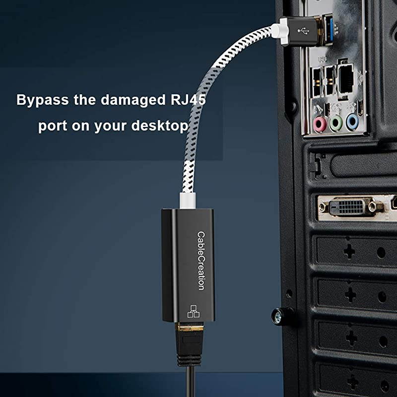 USB 30 Ethernet Adapter  USB to RJ45 1000Mbps Gigabit Network for Windows Mac macOS Linux Aluminum Black