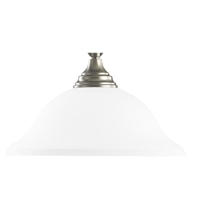 Sea Gull Lighting Wheaton 1-Light 15" Brushed Nickel Pendant