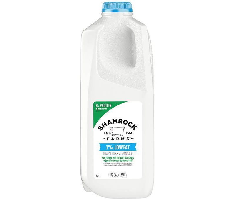 Shamrock Farms 1% Milk - 0.5gal