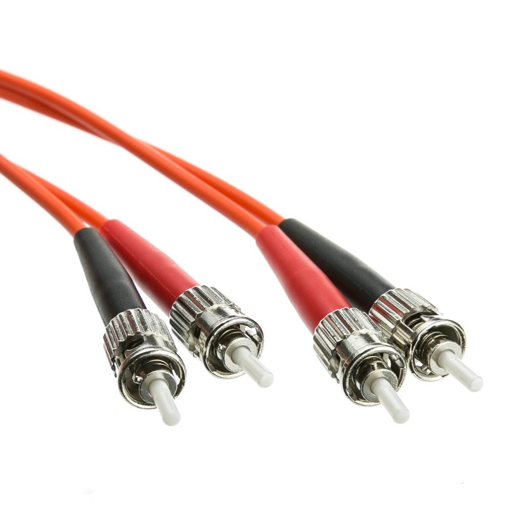 CableWholesale STST-11125 ST & ST OM1 Multimode Duplex Fiber Optic Cable, 62.5 by 125, 25 m