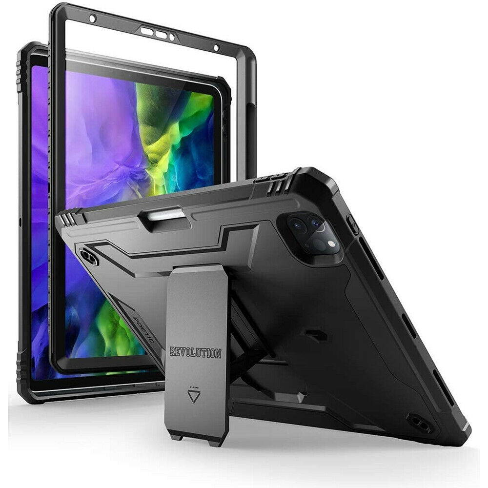 Poetic For iPad Pro 11 2020&2018 Tablet Case,Full Coverage Stand Cover Black