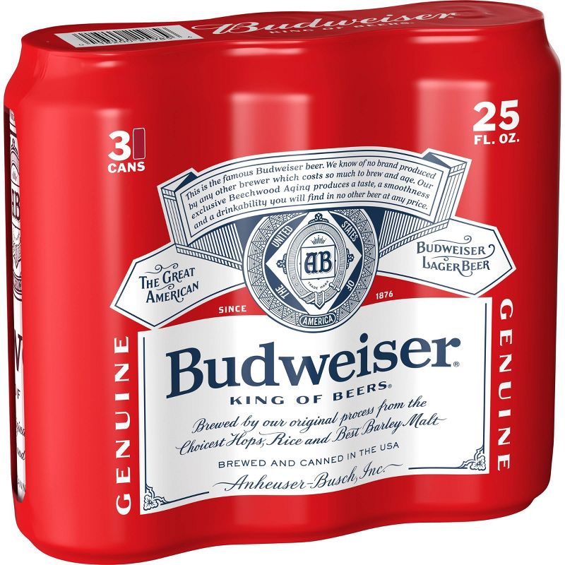 Budweiser Lager Beer - 3pk/25 fl oz Cans