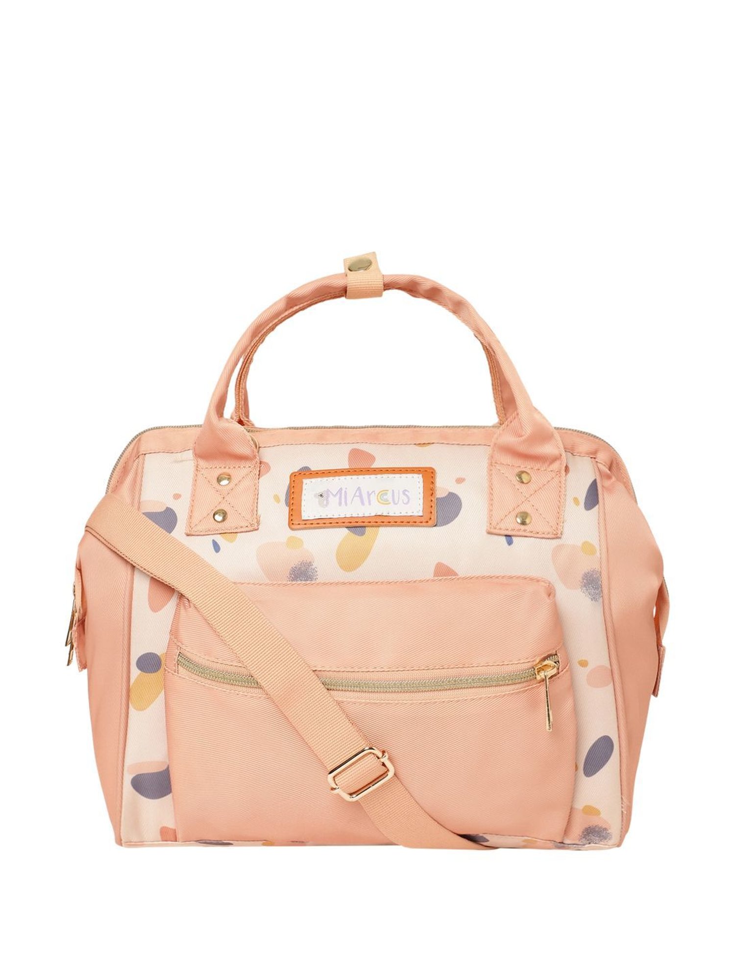 MiArcus Peach Stone Print Diaper Bag