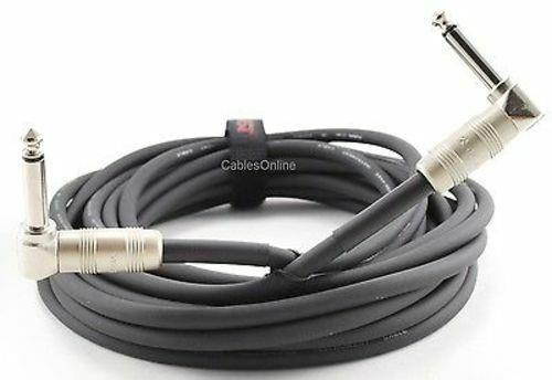 20ft. Kirlin 1/4" Mono Right-Angle Male/Male Instrument Cable, XR-6020KRR