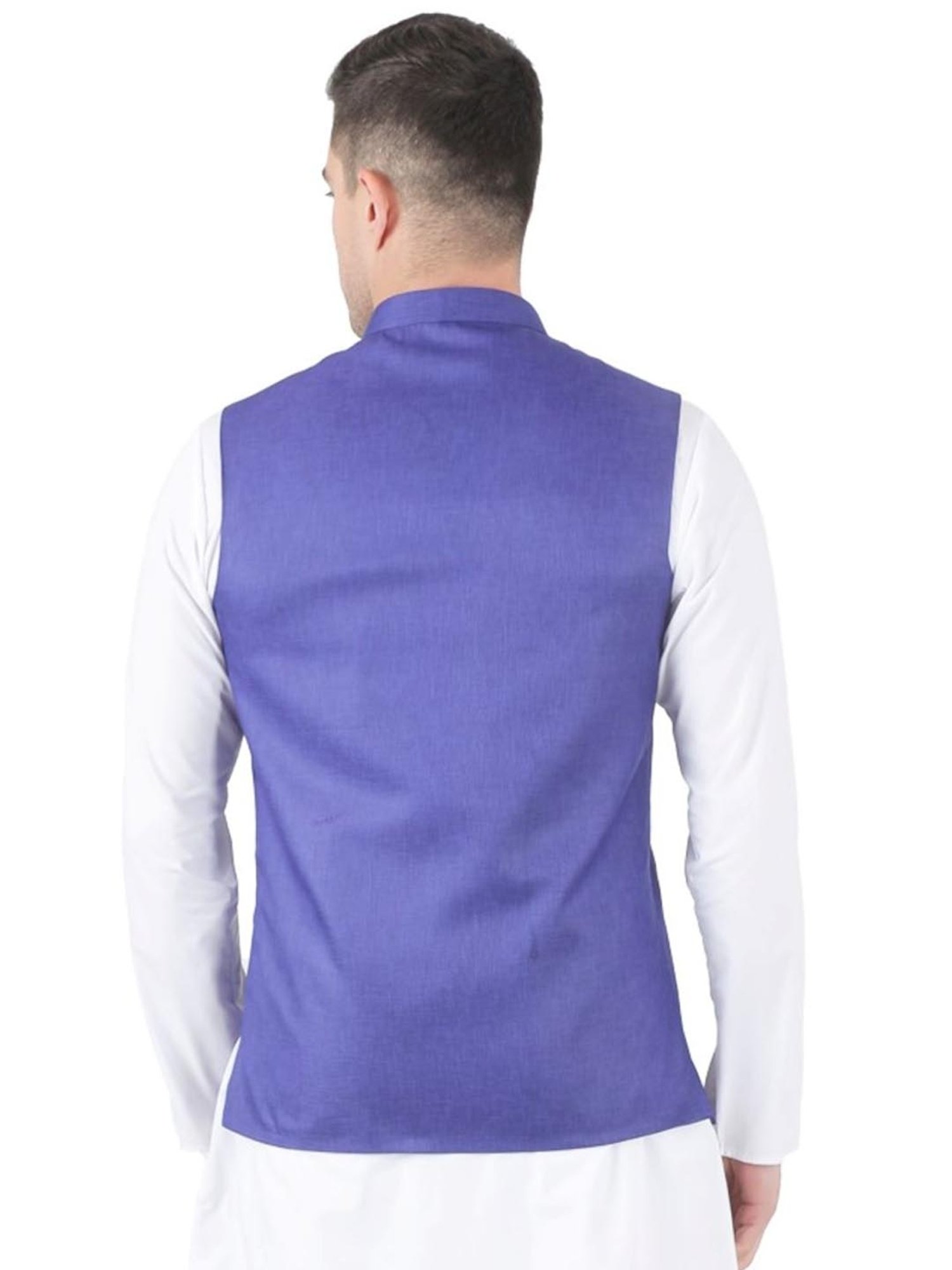 TAHVO Purple  Slim Fit Nehru Jacket