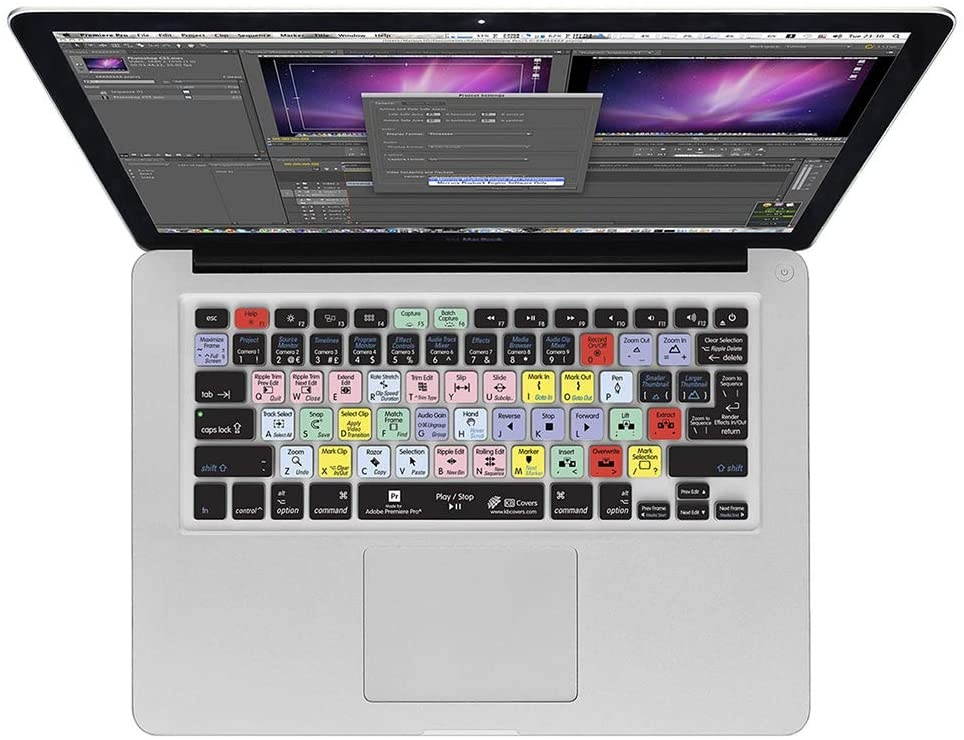 KB Covers Keyboard Cover for MacBook/Air 13/Pro (2008+)/Retina - Premiere Pro (PR-M-CC-2)