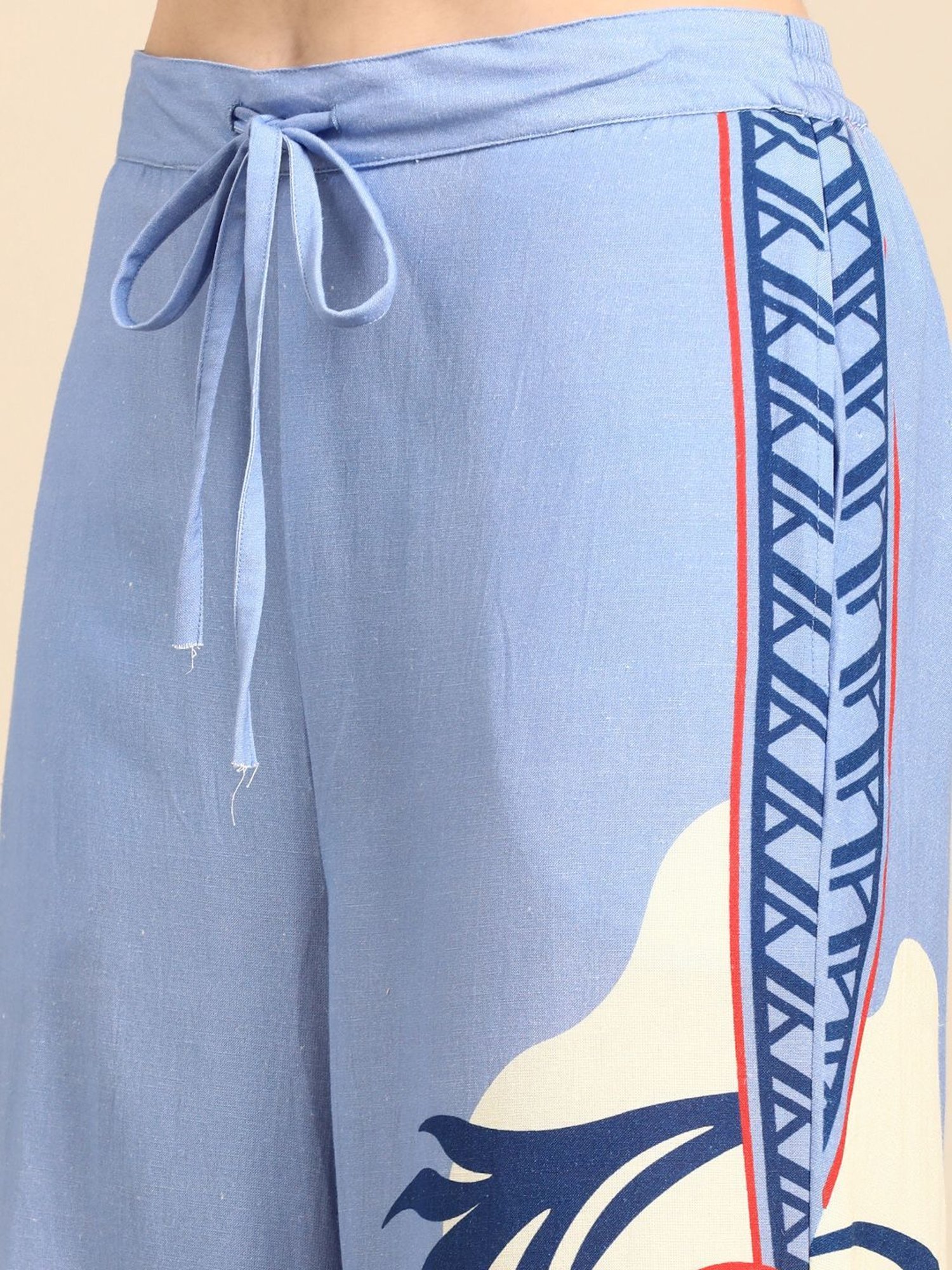 Zolo Label Blue Floral Print Shirt Pant Set