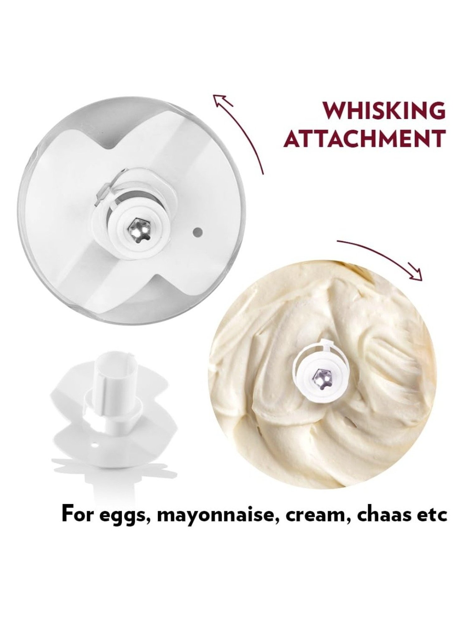 Borosil Chef Delite&iquest;Electric Chopper 260W with Stainless Steel Blades (White)