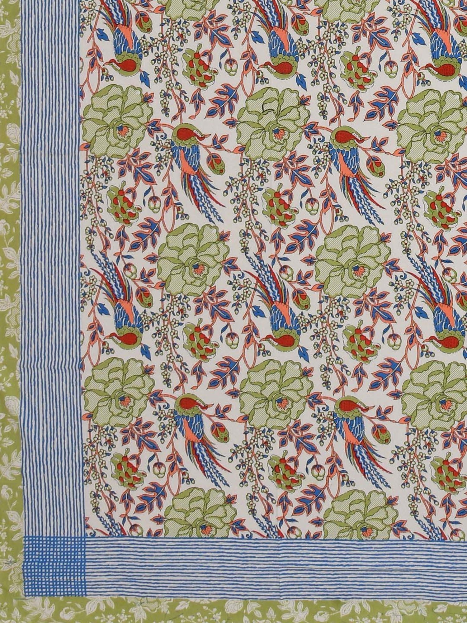 Aapno Rajasthan Ranthambore Reminiscence Multicolor Cotton Double Bedsheet With 2 Pillow Cover