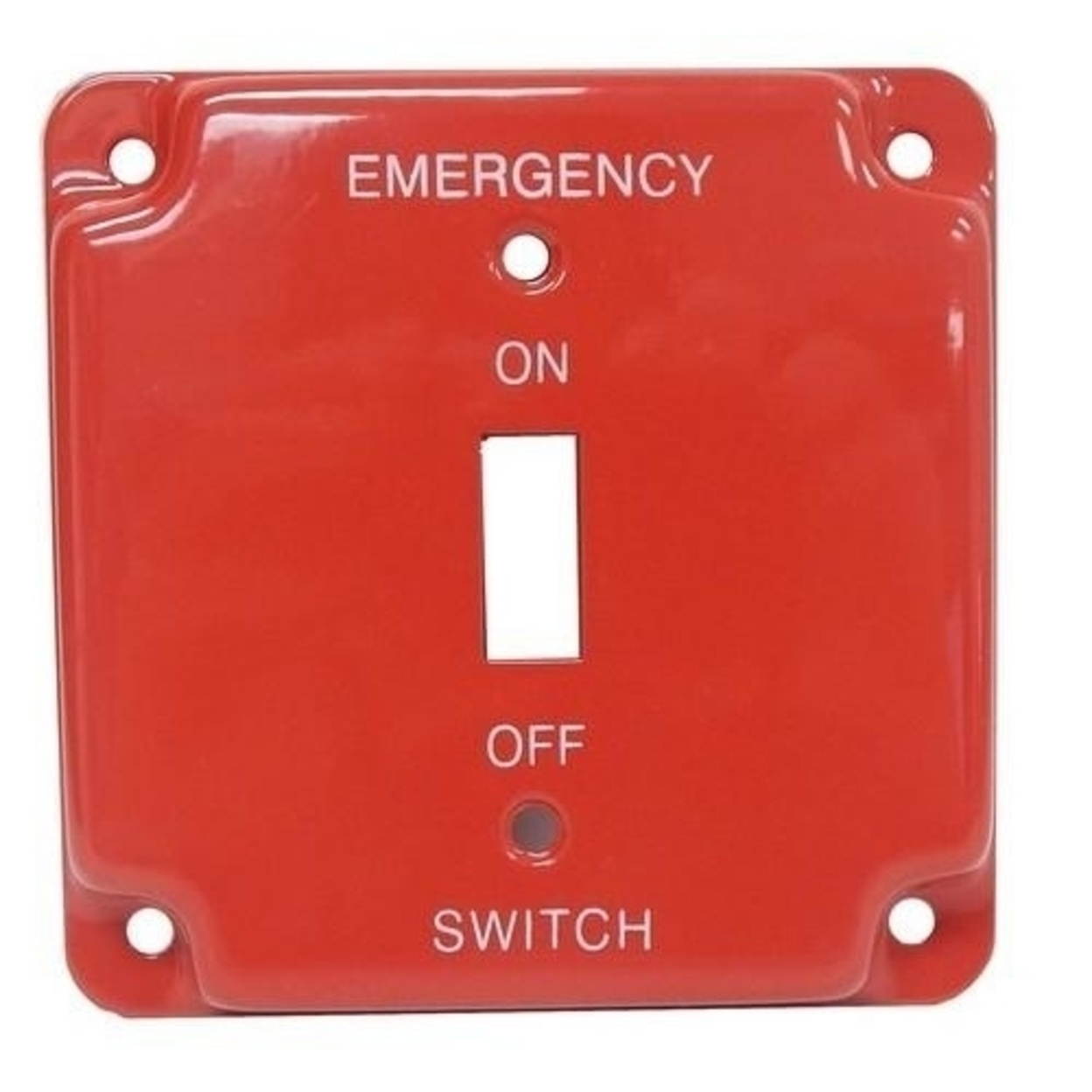 Morris Products 83502 4 in. Raised Emergency Metal Switch Plates