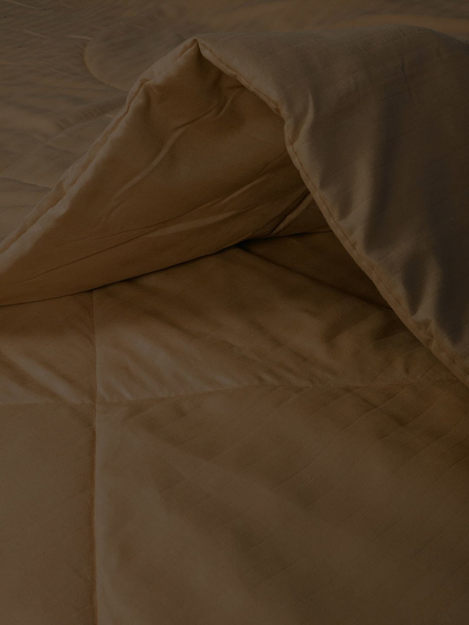 Romee Coffee Brown Microfibre Stripes Blankets Quilts and Dohars