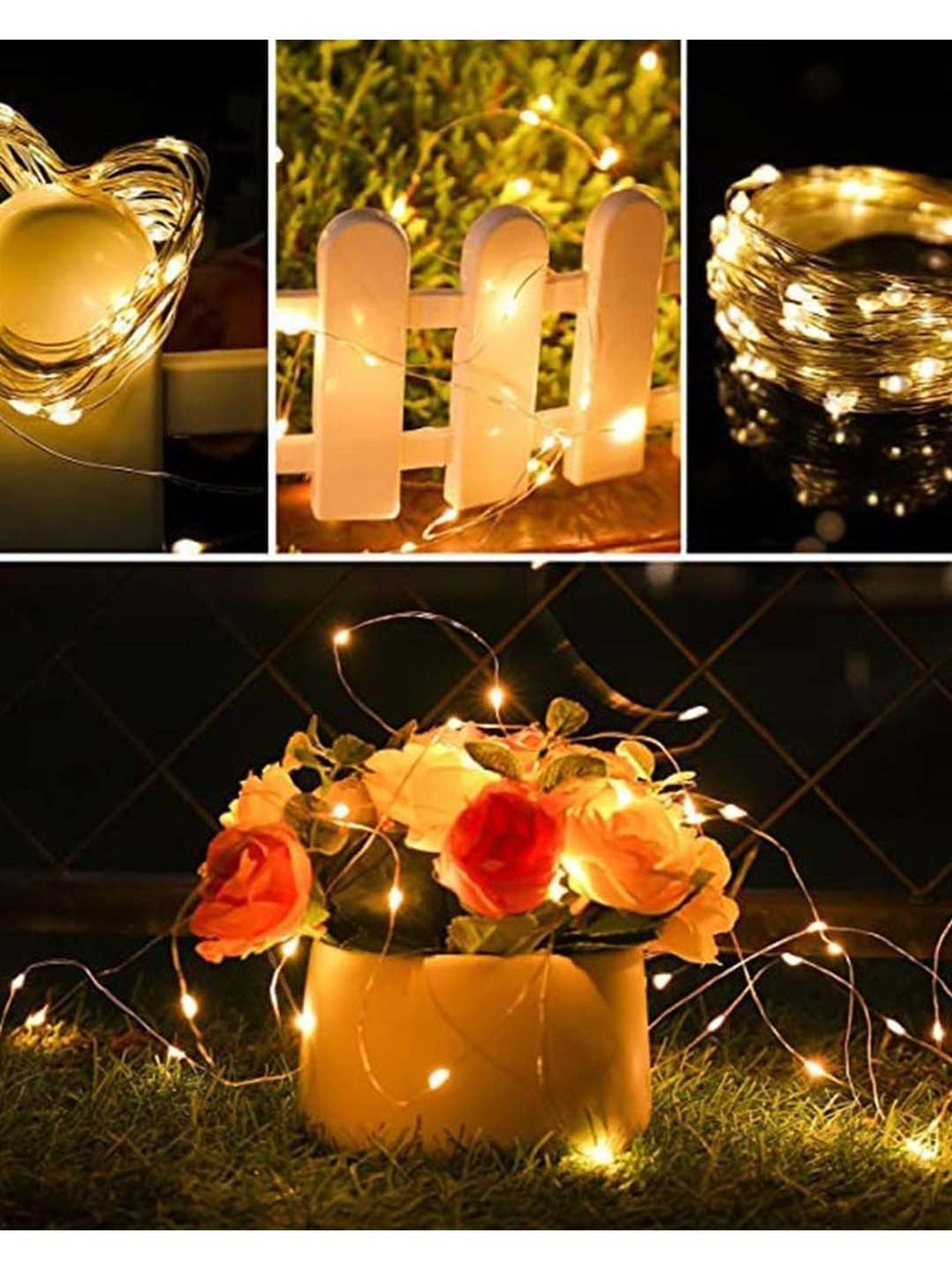 Homesake Yellow Copper 50-Led Fairy String Lights - Set of 4