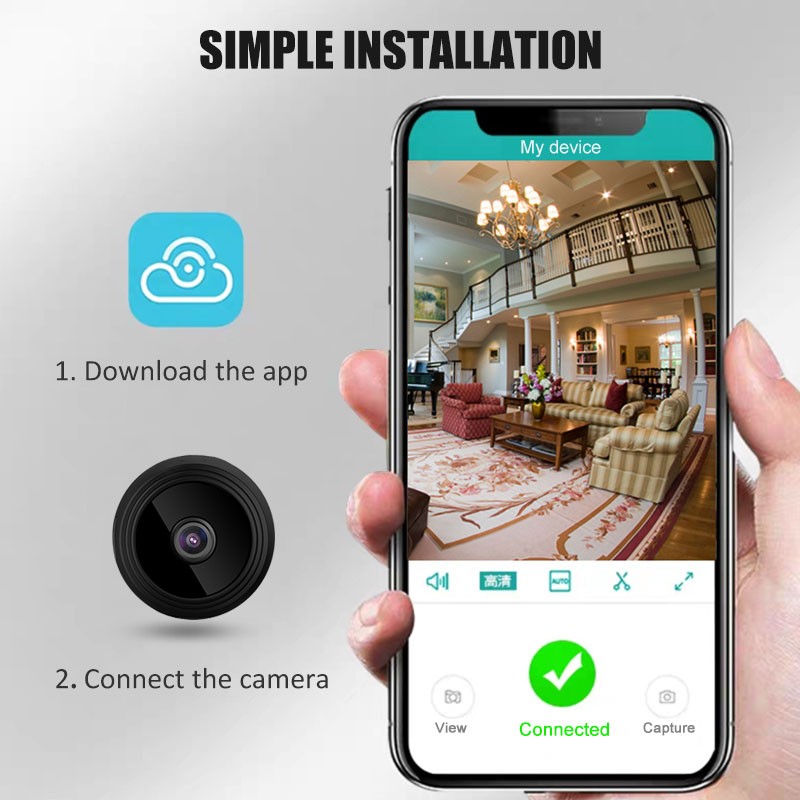 1080P HD IP mini camera wireless Wifi security remote control surveillance night vision hidden mobile detection camera