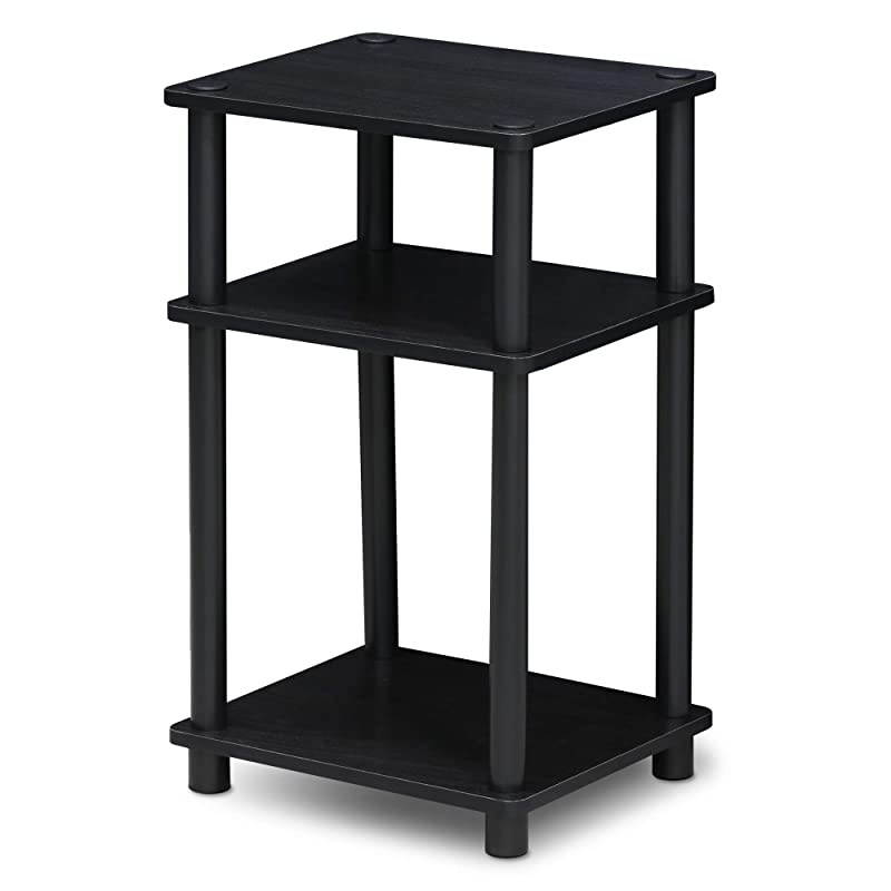 Jaya Simple Home 3Tier Adjustable Shelf Bookcase Black Just 3Tier End Table 1Pack AmericanoBlack