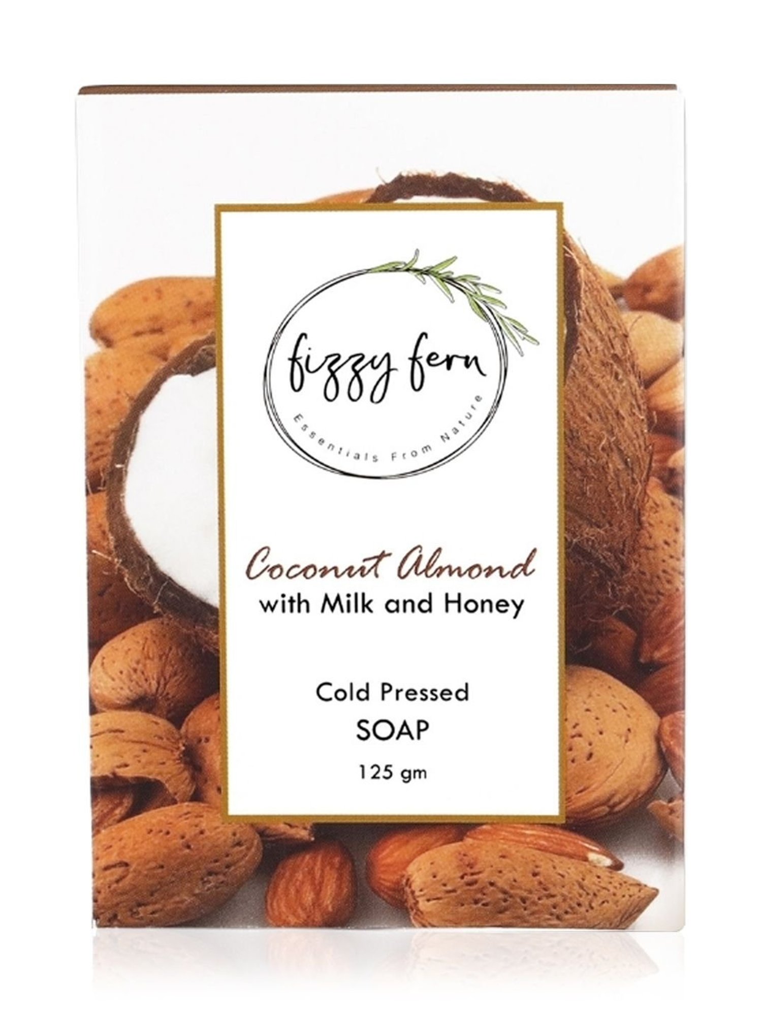 Fizzy Fern Coconut Almond Soap With Milk & Honey - 125 gm