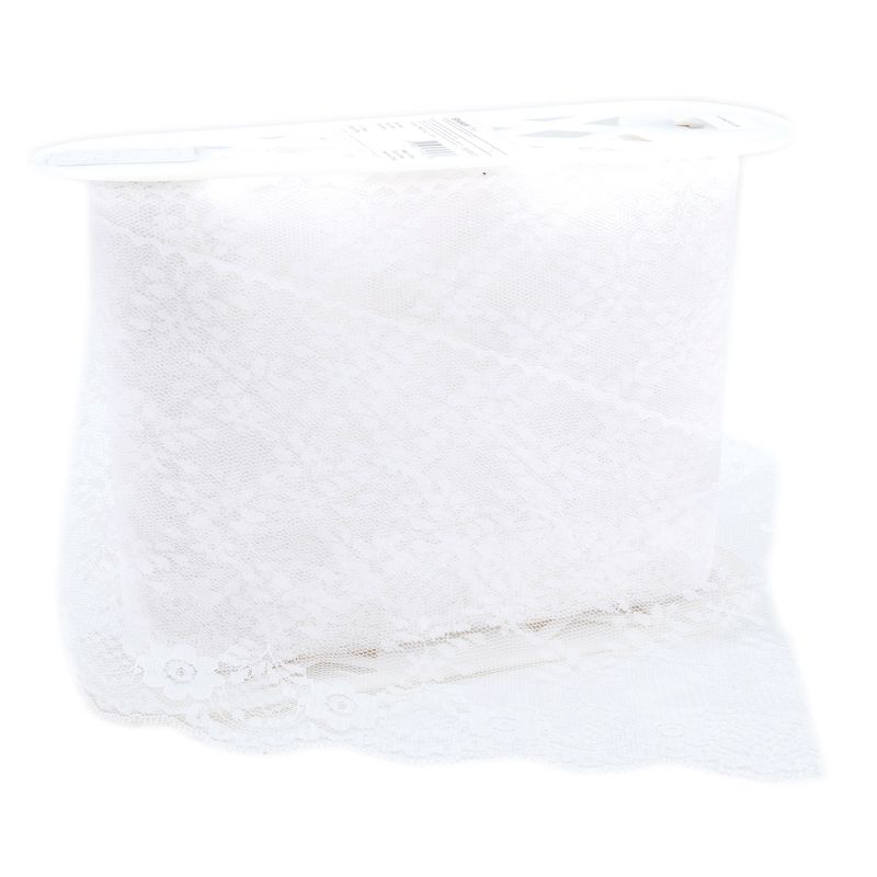 Simplicity Flat Fancy Lace 7"X12yd-White