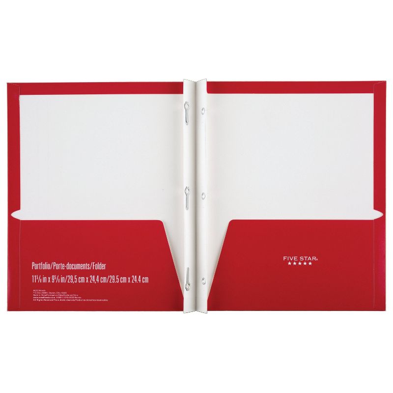 Five Star Paper Portfolio Pocket and Prong Random Color - Mead