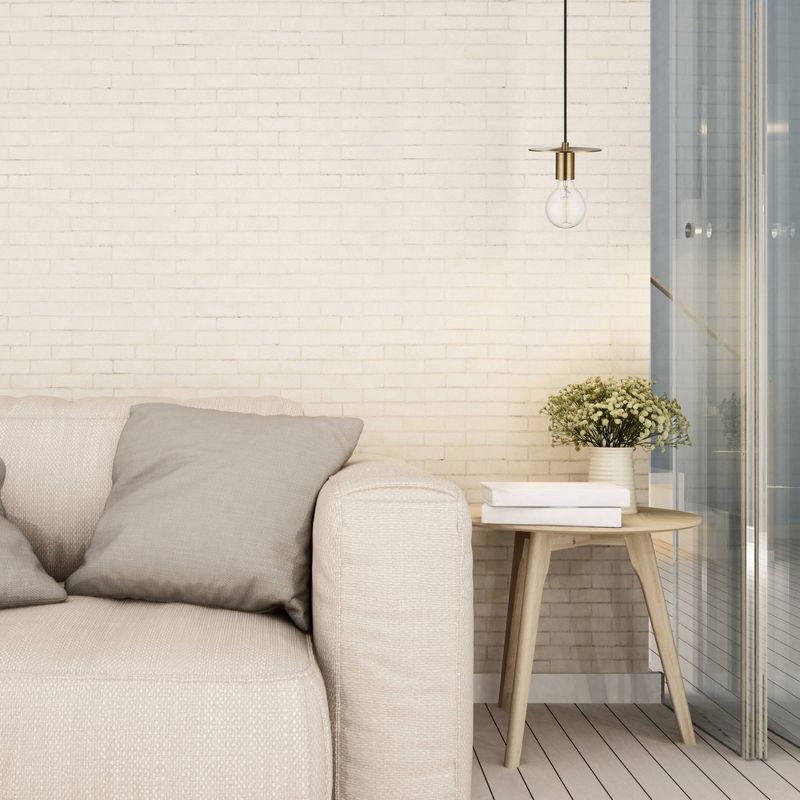 1-Light Veruca Plug-In Pendant Shade Matte Brass - Globe Electric