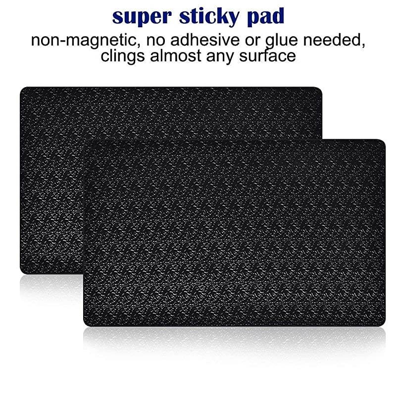Car Dashboard Pads Premium AntiSlip Gel Qtopun Reusable NonSlip Mounting Mats for Cell Phone Sunglasses Keys Large2 Pack