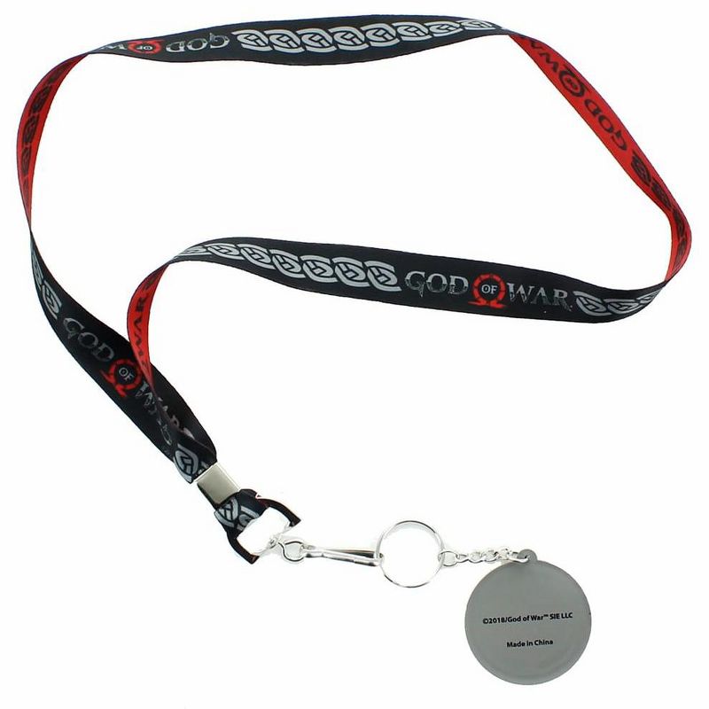 Just Funky God of War 2018 Logo Lanyard with ID Tag and Charm