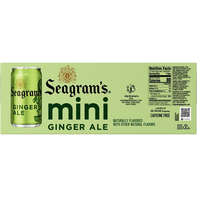 Seagrams Ginger Ale - 10pk/7.5 fl oz Mini-Cans