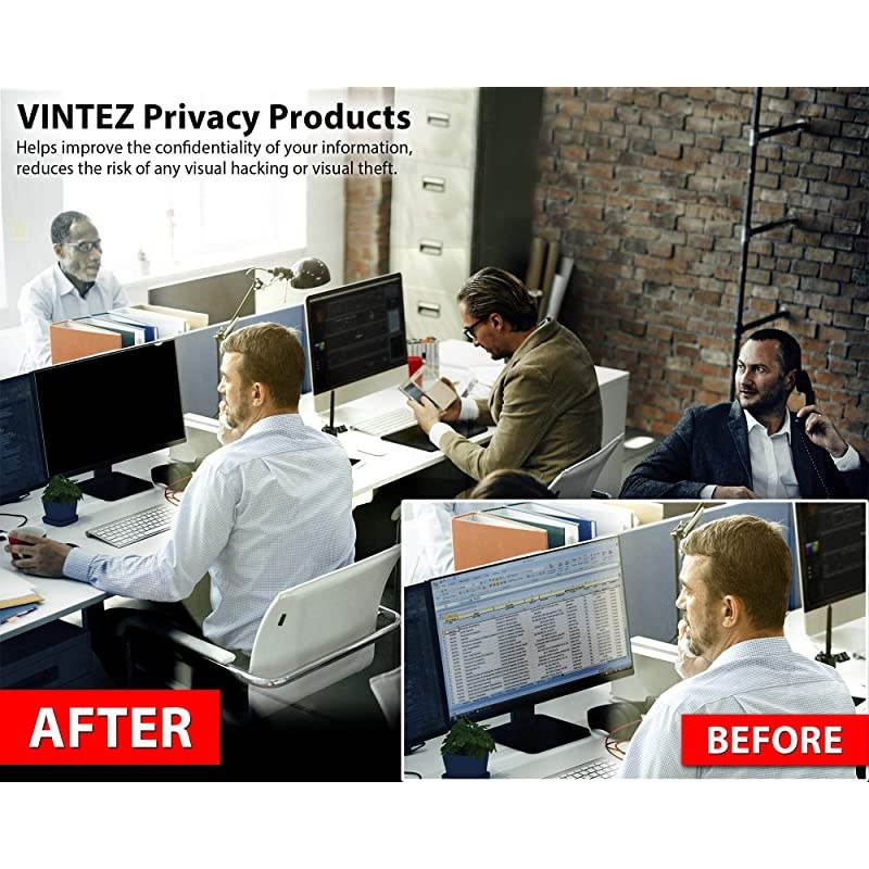 Inch Computer Privacy Screen Filter 169 Aspect Ratio for Widescreen Computer Monitor AntiGlare AntiScratch Protector Film for Data Confidentiality