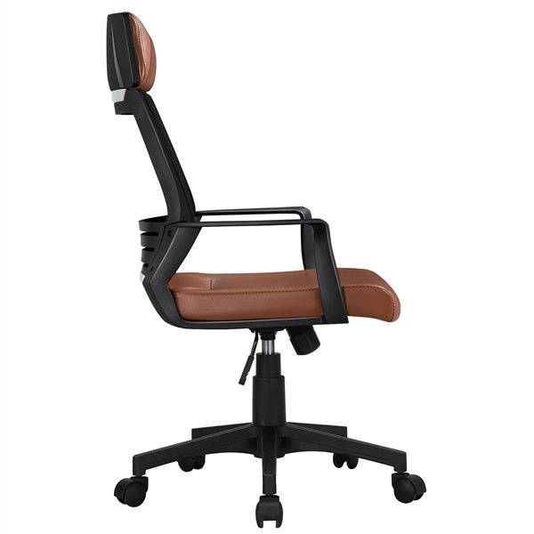 Adjustable Ergonomic Mesh Office Chair Swivel Computer Chair, Brown
