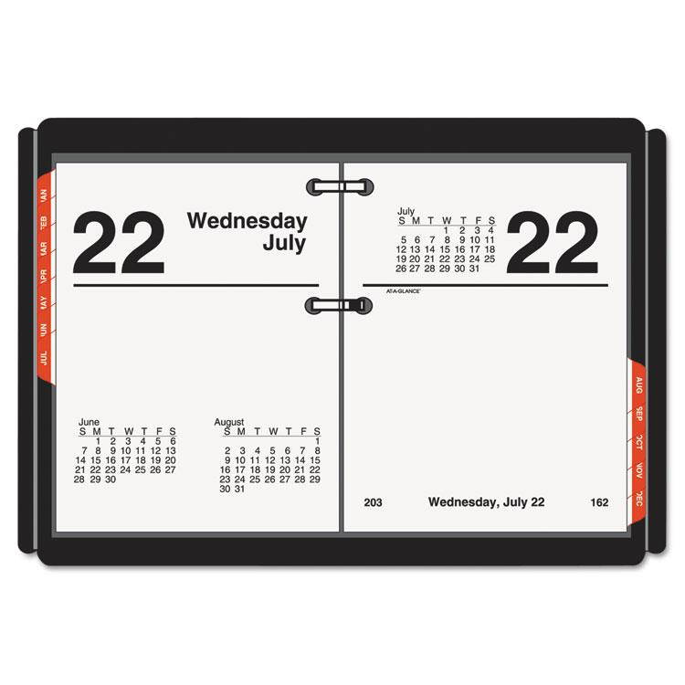 AT-A-GLANCE E919-50 Compact Desk Calendar Refill, 3 X 3 3/4, White, 2017
