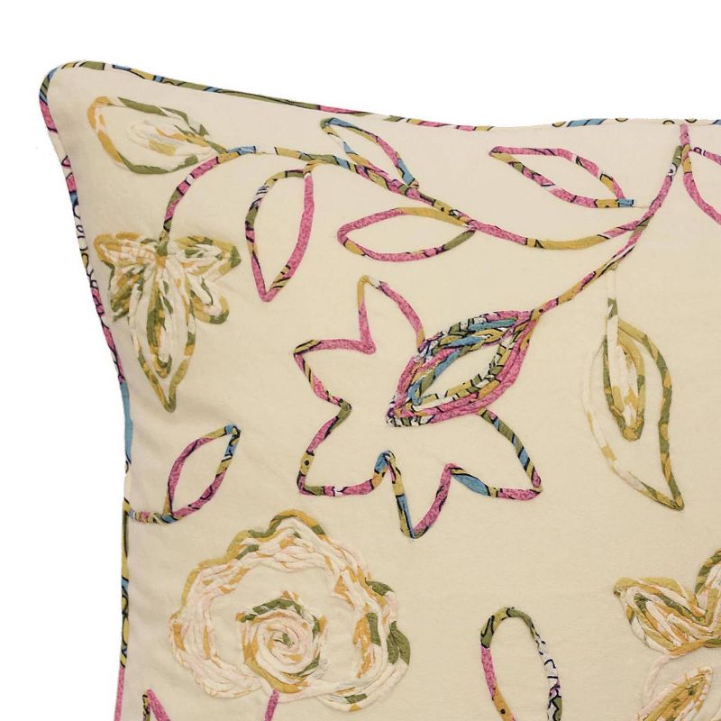 Floral Key of Life Textured Fabric Pillow - Waverly