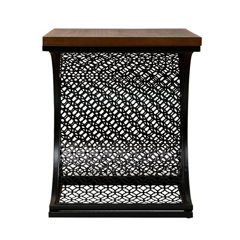Jevil Two-Tone Accent Table Black/Brown - Aiden Lane
