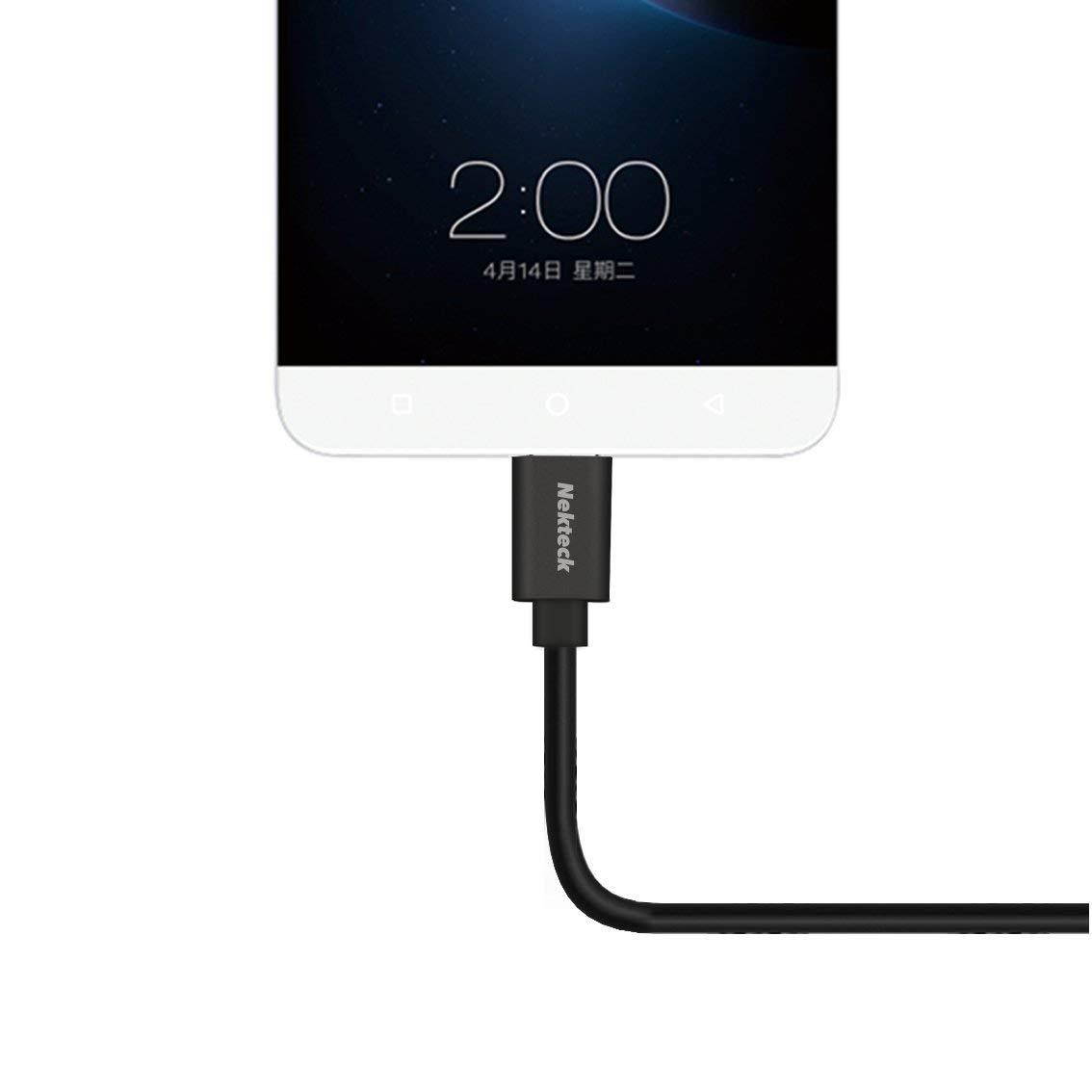 USB Type C Cable, Nekteck USB 3.1 USB-C to USB A Male 56k ohm Resistor 3.3ft Data Charging Cord Reversible Design for MacBook 12 Inch, LG G5/G6, Galaxy S9 S9 Plus/Pixel 3 2/XL OnePlus 6, Black