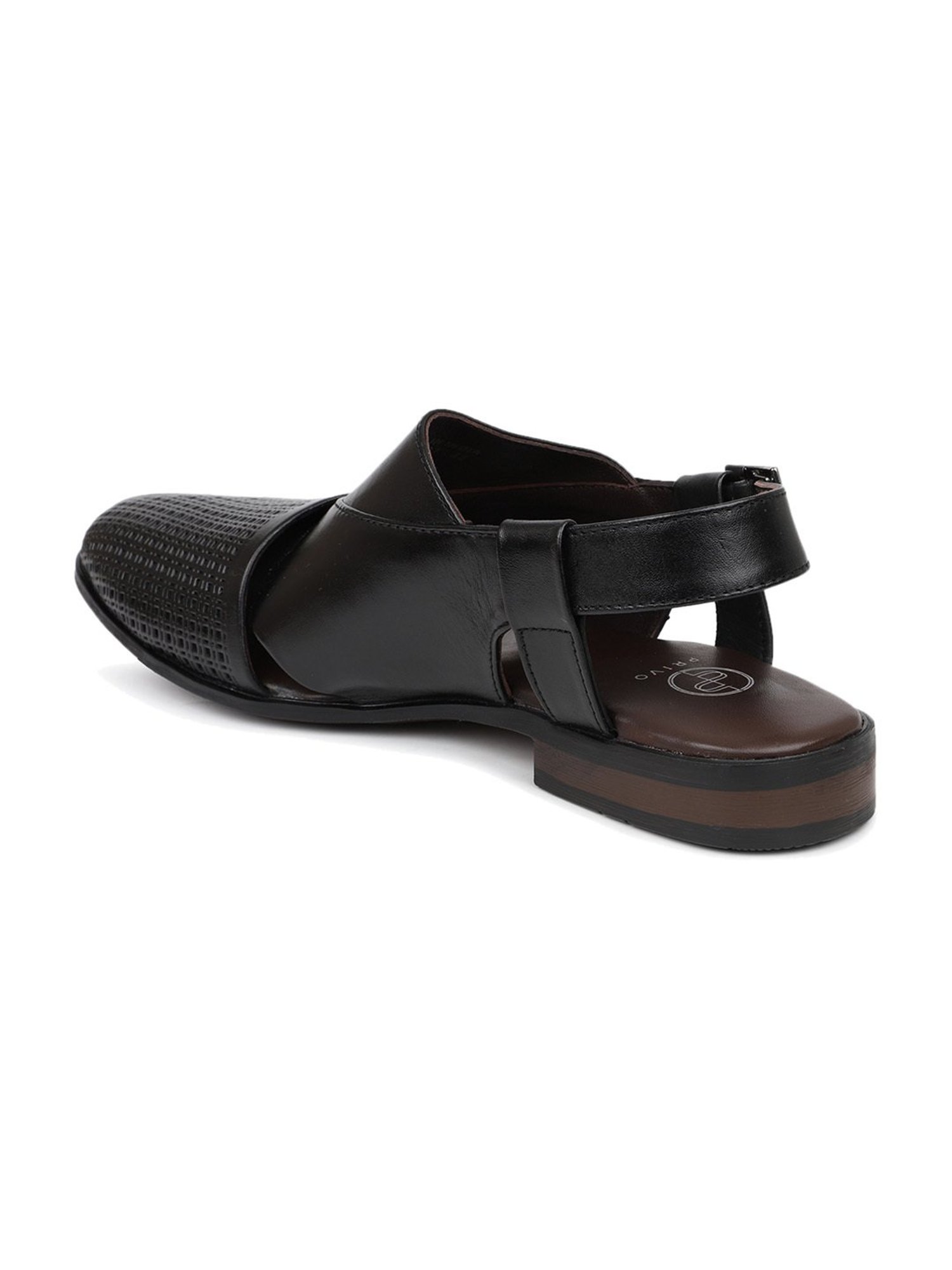 Privo by Inc.5 Men's Black Back Strap Sandals