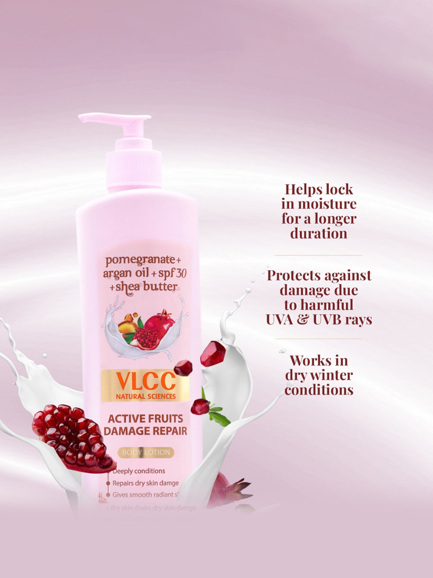 VLCC Active Fruits Damage Repair Body Lotion SPF 30 - 400 ml