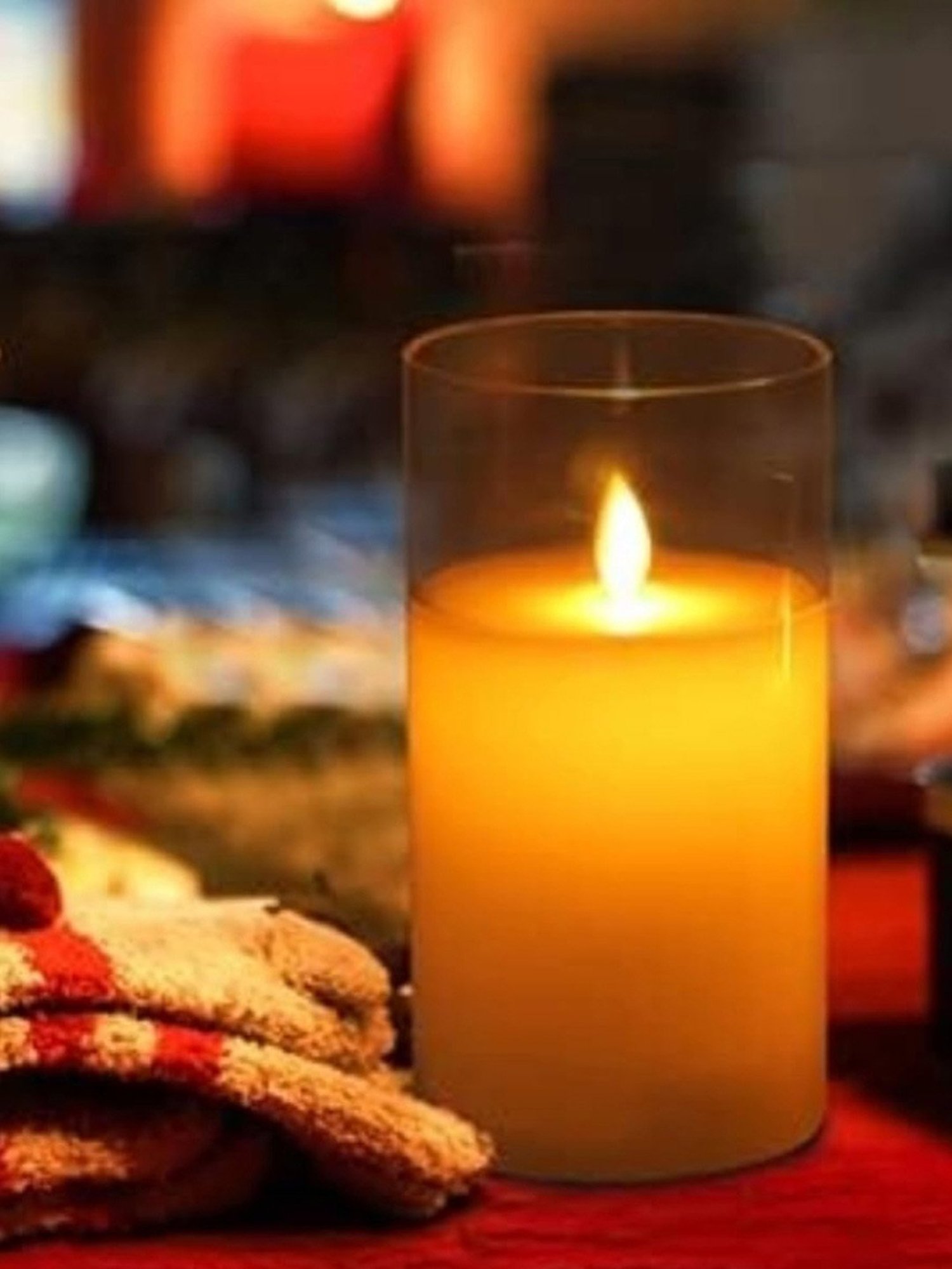 Xergy Acrylic Battery Operated Flameless LED Candles Light for Home Decoration (Warm White)