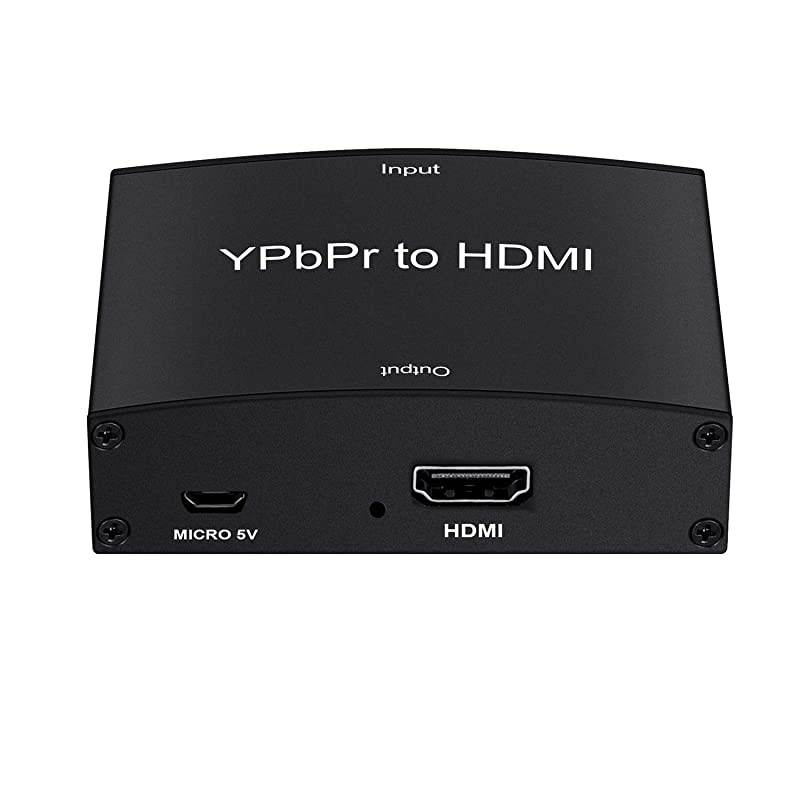 Component to HDMI Adapter, YPbPr to HDMI Coverter + R/L,  Component 5RCA RGB to HDMI Converter Adapter, Supports 1080P Video Audio Converter Adapter for DVD PSP to HDTV Monitor