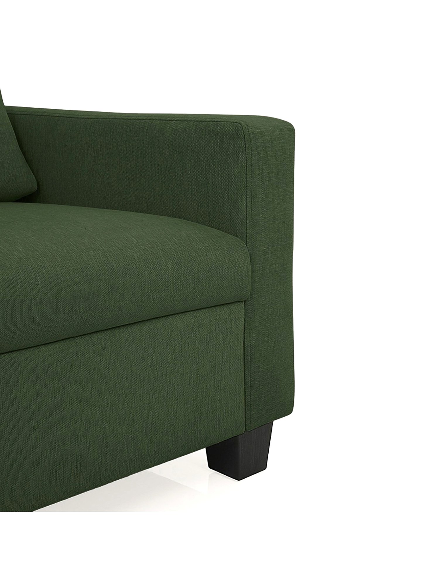 Duroflex Ease Sap Green Neem Wood 1 Seater Sofa