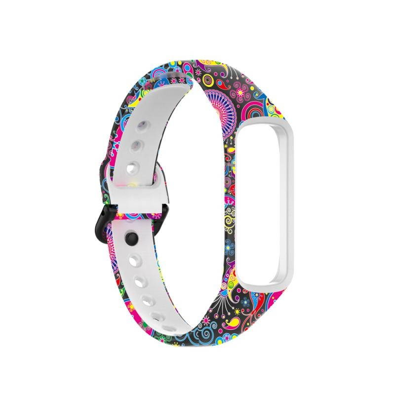 Silicone Band Strap WristBand Bracelet Suitable For Samsung Galaxy Fit2 Watchband SM-R220 Printed Pattern Replacement Strap Belt