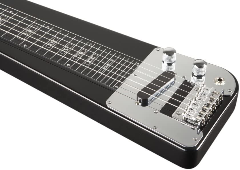 Rogue RLS-1 Lap Steel Guitar with Stand and Gig Bag Metallic Black