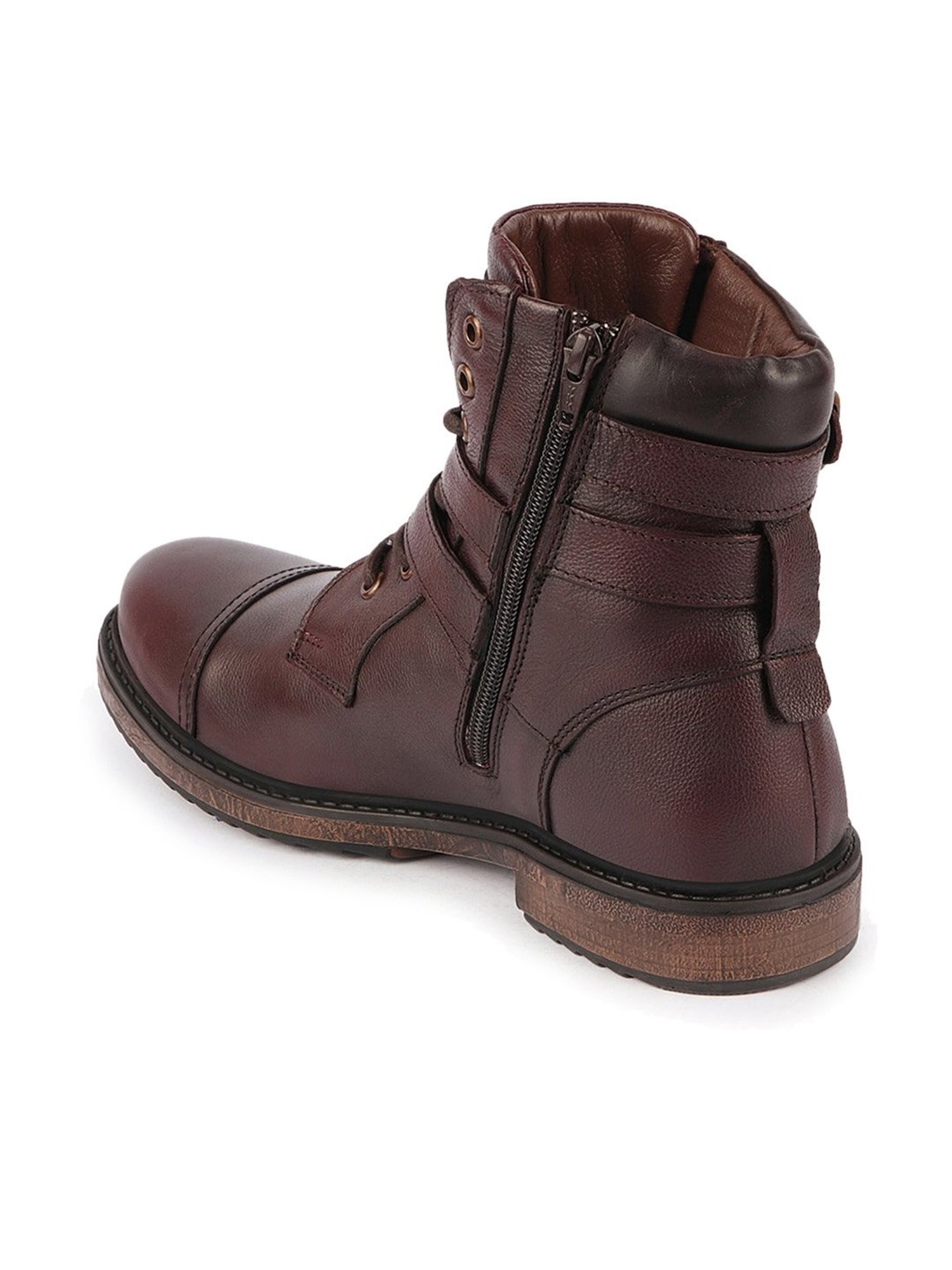 Fausto Men's Brown Biker Boots