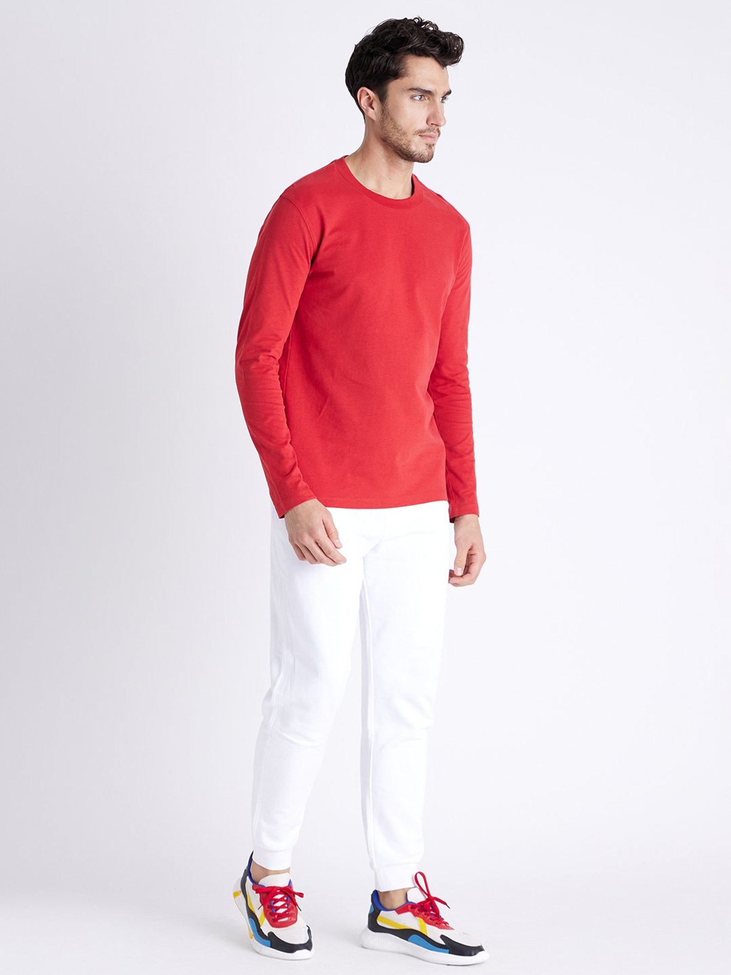 celio* White Regular Fit Cotton Joggers