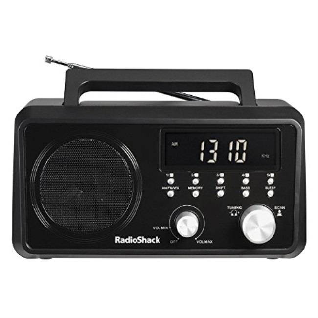 radioshack portable digital tuning am/fm/weather band table radio