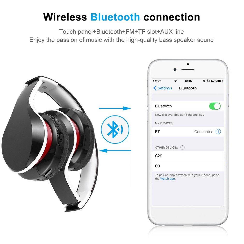 Foldable Stereo Wireless Headset A2DP Bluetooth Sports Headphones with Microphone Support Card Reading Function OY712