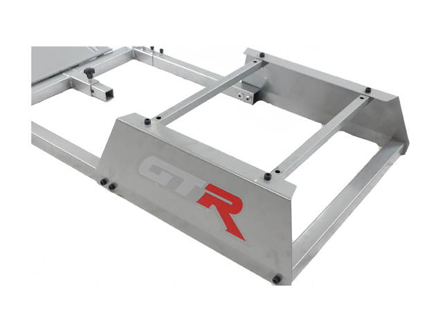 GTR Racing Simulator GTA-S-S105LBKRD GTA Model Silver Frame with Black/Red Real Racing Seat, Driving Simulator Cockpit Gaming Chair with Gear Shifter Mount