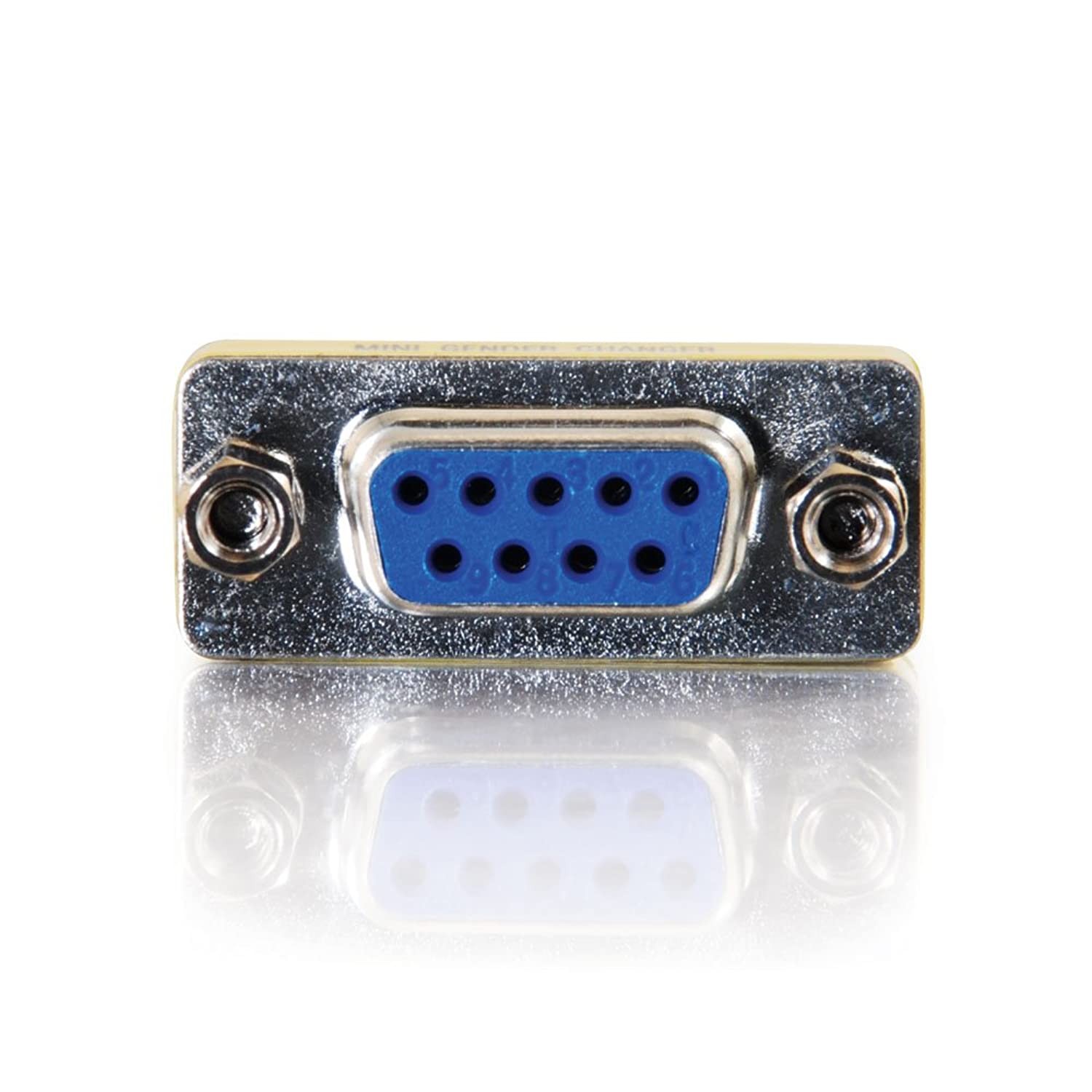 C2G 02781 DB9 F/F Serial RS232 Mini Gender Changer/Coupler, Nickel