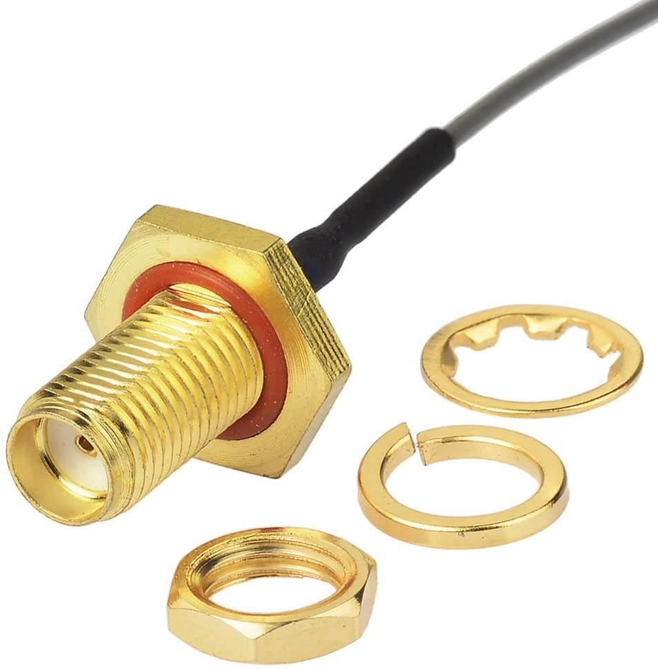 Superbat 3 U.fl/IPEX Cable Mini PCI to SMA Female Low Loss Coaxial Cable for Wireless Routers Mini PCIe Cards Network Extension Bulkhead Pigtail PCI WiFi WAN Repeater Low Loss Coaxial Cable 2-Pack