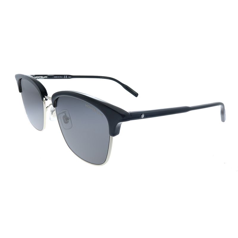 MontBlanc MB 0136SK 002 Unisex Clubmaster Sunglasses Black 54mm